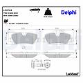 delphi set di pastiglie freno lp2762 posteriore