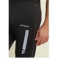 pantaloni slim in tessuto tecnico con inserti mesh laterali jet black uomo xxx large