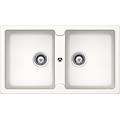 s. p. a. glem lavello 2 vasche incasso ls286wh bianco