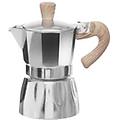 caffettiera 2 tazze con manico effetto legno grigio tè e caffè