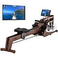 vogatore ad acqua in legno styrke premium fitness bluetooth 211x54x68cm