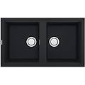 lgb45059 best 450 lavello granitek 2 vasche 86 cm antracite