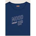 t-shirt cropped con maniche ampie e stampa mood up navy peony donna large