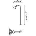 lampione a led lily altezza 65 cm nero acciaio inox ip65