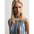 - tank top a righe verticali con frange donna blu/azzurro taglia xs