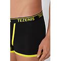 boxer in cotone organico con bordi a contrasto e logo uomo nero tamaño l