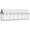 - gabbia per cani da esterno con tetto 400x100x150 cm