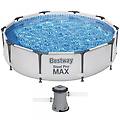steel pro max 56408 piscina rotonda + pompa filtro 16 w