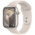 watch series 9 gps cassa 45mm in alluminio galassia con cinturino sport galassia m/l