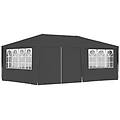 - gazebo professionale con pareti 4x6 m antracite 90 g /m²