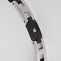 bracciale man code acciaio bicolore bianco / nero cubic zirconia collezione man code bicolore bianco