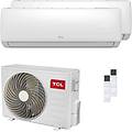 condizionatore elite f2 dual split 9000+9000 btu inverter a++ wifi unità esterna 4. 1 kw