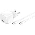 caricatore wca008kq1mwh-b6 30 w usb-c power delivery 3. 1 con cavo 1 m bianco