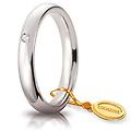 fede nuziale comoda 3 5 mm oro bianco con diamante