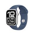 - watch series 10 gps 42mm alluminio-argento sport band denim m/l