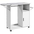 - mobile asse da stiro con piano d'appoggio 3 ripiani a cubo e guida 107x42. 5x99cm bianco