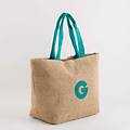 shopping lettera g zante shop naturale/acquamarina taglia unica