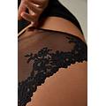 slip in pizzo floreale pretty flowers donna nero taglia 2