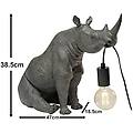 lampada da tavolo sitting rhino grigia altezza 39 cm e27