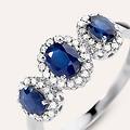 anello trilogy charlotte oro bianco zaffiro diamante diamante collezione charlotte misura 54 oro