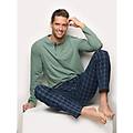 pigiama lungo jersey e tela di cotone daily pajamas ii / verde salvia / m verde salvia