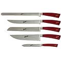 elegance coltello da cucina rosso set da chef 5 pezzi
