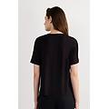 maglia manica corta in fresh bamboo donna nero taglia s