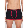 boxer in cotone organico con bordi a contrasto e logo uomo nero tama&ntilde;o xl