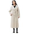 cappotto beige con cintura