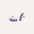 orecchini pendenti charlotte oro bianco zaffiro diamante collezione charlotte oro bianco