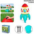 - trade shop missile gioco spruzza acqua gonfiabile a razzo spaziale bambini 61x64x102cm 52572