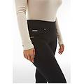 pantaloni n. o. w. skinny vita media risvoltabile in jersey nero donna small