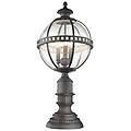 elstead lighting lanterna a 3 luci da esterno a colonna grigio ip44 attacco e14