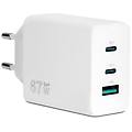 caricatore adattatore universale 2 porte type-c 1 porta usb ps67 qc 3. 0 gan 67w pps bianco