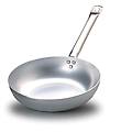 padella alta in alluminio a un manico in acciaio inox spessore 3 mm diam. 45cm
