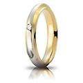 fede nuziale cassiopea con diamante oro giallo bianco brillanti promesse