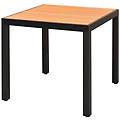 - tavolo da pranzo per giardino wpc alluminio 80x80x74 cm marrone