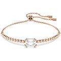 bracciale tennis matrix taglio misto bianco placcato color oro rosa os