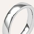 fede comoda leggera squadrata 4 mm oro bianco collezione fede leggera 375/1000 oro bianco