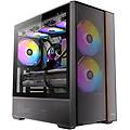 case pc mid tower flux rear atx micro-atx itx nero
