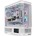 case full tower view 600 tg snow bianco vetro temperato