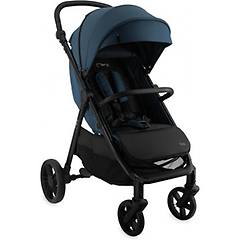momi passeggino leggero e compatto clara blue con coprigambe
