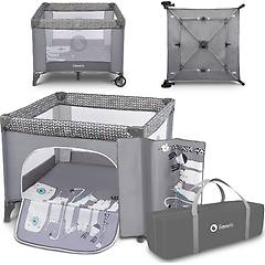 Lionelo Box Pieghevole Con Ruote Lene Grey Stone