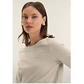 felpa girocollo con ricamo floreale whitecup gray donna extra large