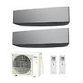 climatizzatore condizionatore dual split parete inverter serie ke silver 7000+7000 btu con