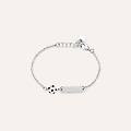 bracciale con targhetta silver baby argento rodiato collezione silver baby bianco