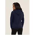 felpa cappuccio con zip e logo dark sapphire donna small