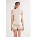 pigiama corto canotta in modal con pizzo donna naturale taglia m