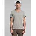 t-shirt in cotone con scollo a v