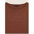 t-shirt donna con logo strass e glitter rawhide donna large